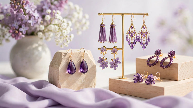 Purple Earrings