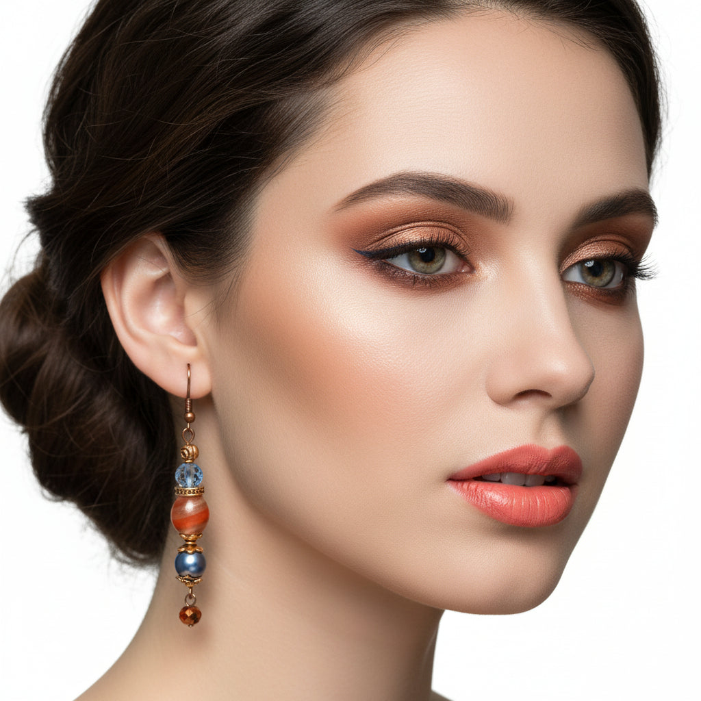 Vintage Style Earrings - Antique-Inspired Design | 2.25 Inches