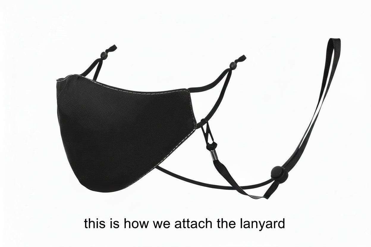 Black Adjustable Face mask Lanyard Deals