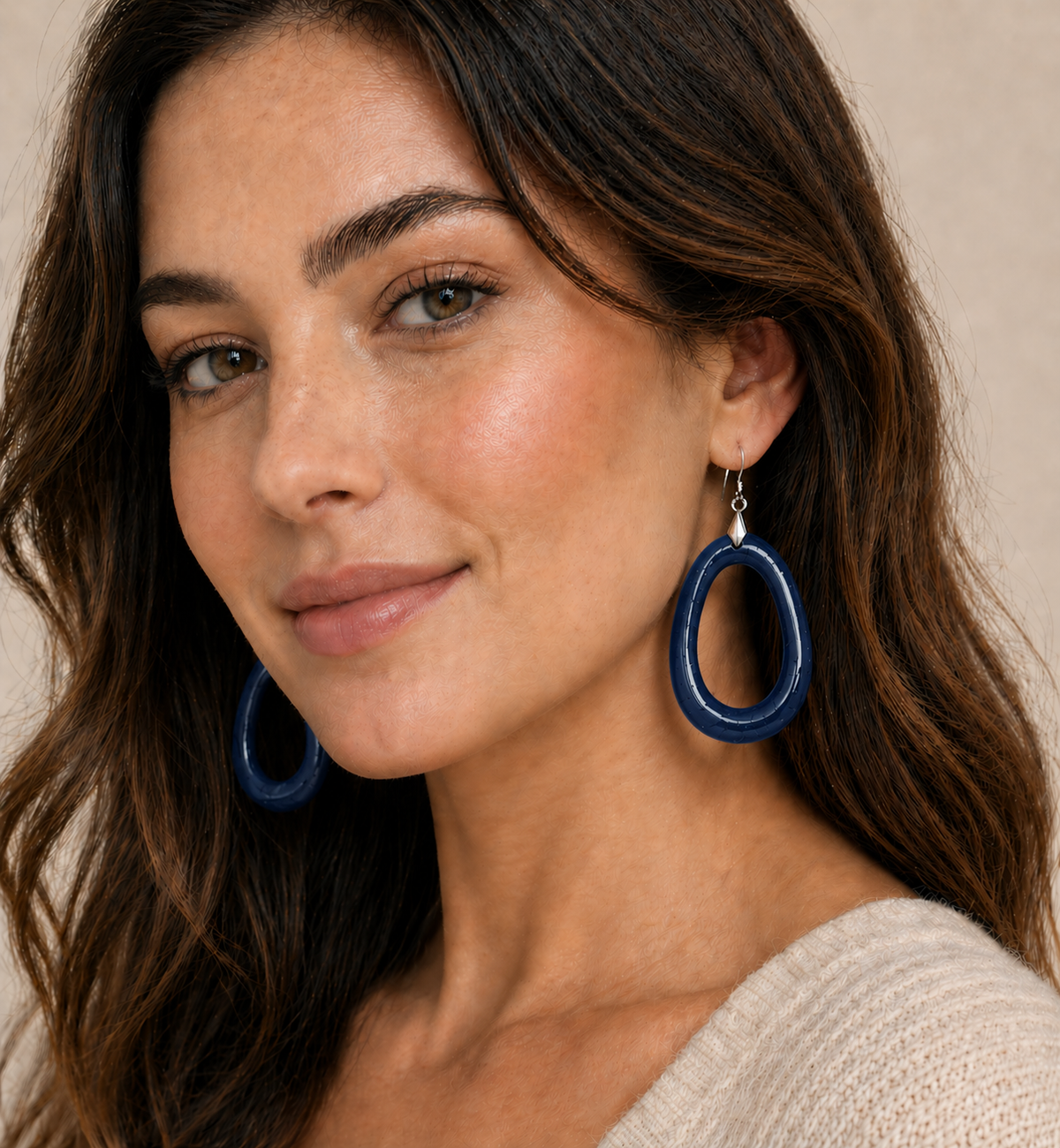 Resin Hoop Earrings – Handmade little Iridescent Glitter Hoops