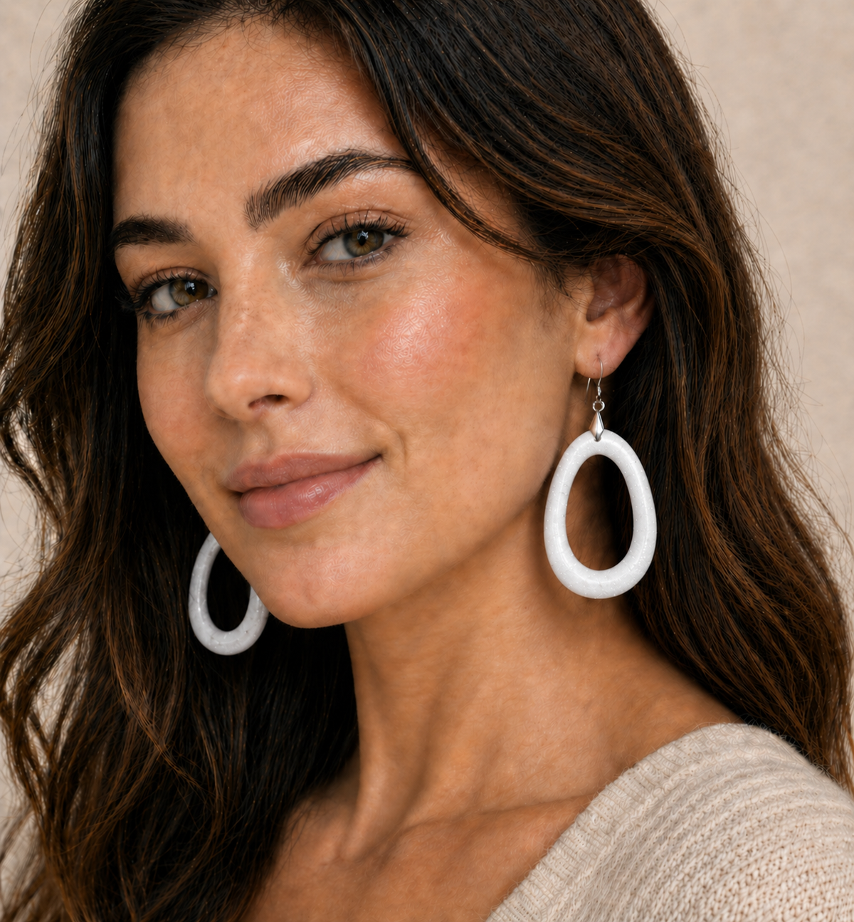 Resin Hoop Earrings – Handmade little Iridescent Glitter Hoops