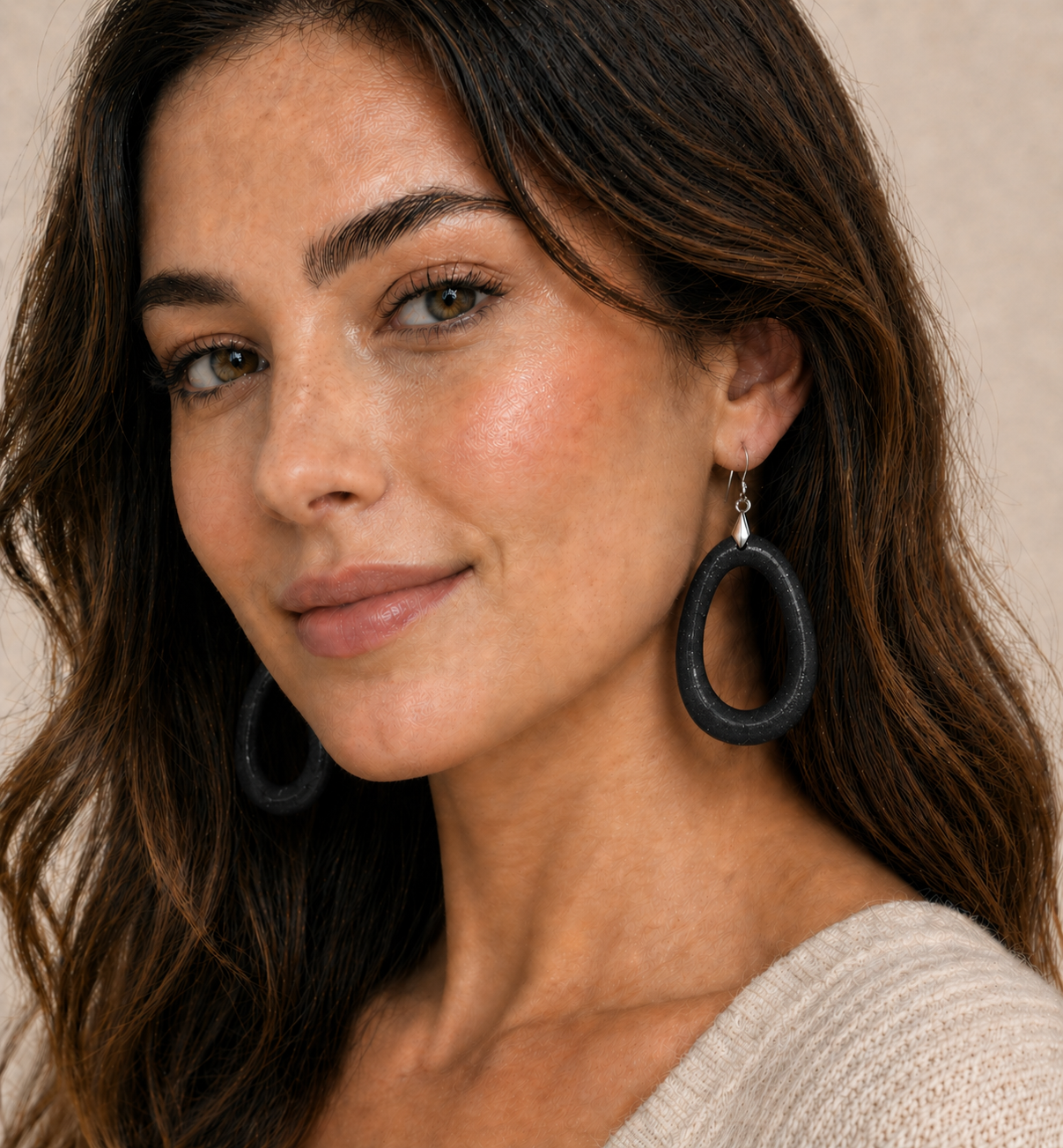 Resin Hoop Earrings – Handmade little Iridescent Glitter Hoops