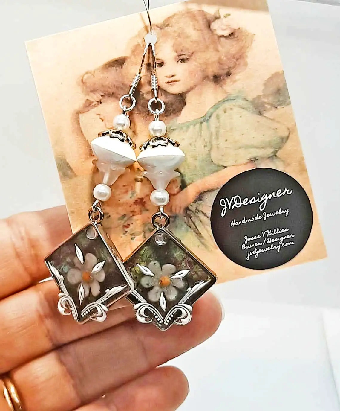 Vintage style handcrafted by Josie Earrings