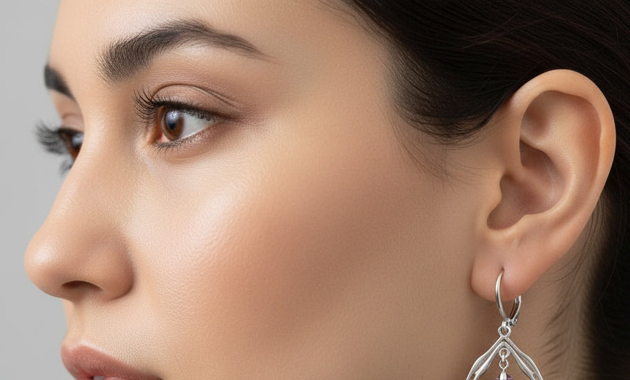 Crystal Branch Whisper Earrings - Handcrafted Resin Drop Earrings with Silver Hooks