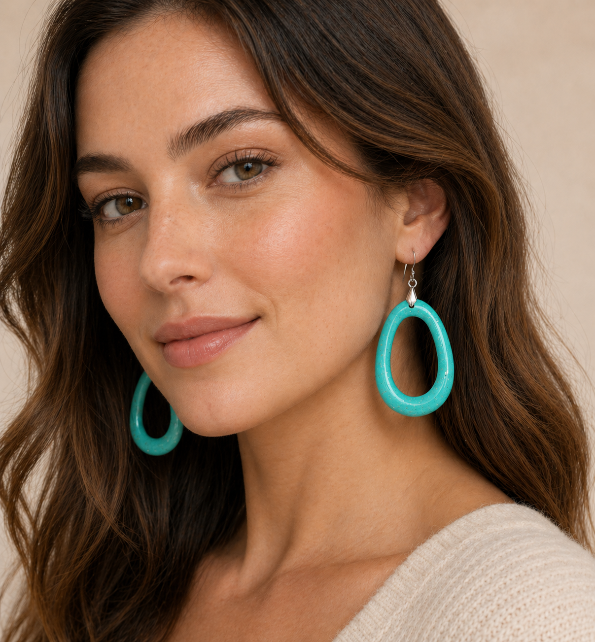 Resin Hoop Earrings – Handmade little Iridescent Glitter Hoops